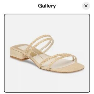 Dolce Vita Haize Block Heel Women's Tan Sandals Strappy Woven Size 8